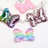 Nuevo en stock Dibujo animado creativo lazo de lentejuelas INS moderno para niños hecho a mano brillante pasador accesorios de joyería material