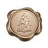 Série de Natal Adesivos de Selo de Cera Bronze Antigo para Envelopes, Convites, Garrafas de Vinho e Decoração de Presentes