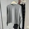 Design Versátil, Visual Emagrecedor, Bordado com Letra Pequena, Moletom Casual Solto, Jaqueta Top com Silhueta Estilo Preguiçoso Feminino, Outono