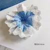 Anillo para el pelo de encaje con lazo bordado en la cintura de doble par de alta calidad, Cuerda para la cabeza de coleta con sentido de diseño de alta calidad, Accesorios para el pelo versátiles