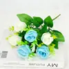 Buquê de Botão de Rosa Flor Artificial Flor Falsa Flor de Plástico Flor de Tecido Flor de Rosa com Cheiro de Pêssego Decoração de Mesa Flor Artificial Buquê