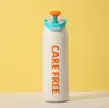 Nuevo vaso de fruta para doble bebida, vaso de agua para deportes al aire libre, vaso térmico de acero inoxidable 316, vaso con popote de gran capacidad para uso en automóvil