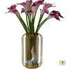 Decoración Floral para el Hogar al por Mayor Transfronteriza Lirios de Calas de Tacto Real de Tamaño Mediano para Arreglos Florales de Sala de Estar y Mesa de Comedor Flores Artificiales