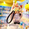 Llavero de Oso Violento de Cristal Degradado, Llavero Creativo de Oso Celebridad de Internet para Pareja, Llavero Exquisito de Oso para Llave de Coche Femenina