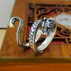 Anel de Prata de Lei s925 Vintage Desgastado Feilong Prata Tailandesa Panlong Aberto Estilo Hip Hop Anel de Moda Personalizado Ajustável