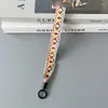 Cordão de pulso para celular bordado, cordão de pulso retrô, corrente com totem estilo nacional, pulseira de pulso larga e resistente para mulheres, anti-perda