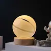 Bola de Cristal Galaxia Creativa Transfronteriza Grabada con Láser 3D Luz Nocturna Luminosa Adorno de Escritorio Base de Madera Regalo de Cumpleaños