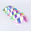 Nuevas gafas de natación para niños, armazón grande y genial, tapones para los oídos unidos, galvanizado colorido, antivaho, antiagua, anti-ultravioleta, fabricantes de gafas de natación