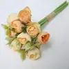 Ramo de Peonías Artificiales para Accesorios de Fotografía de Bodas Decoración del Hogar Brotes de Peonías Falsas