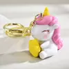 Llavero Colgante Unicornio Pareja Lindo Exquisito Mochila Pony Encanto Accesorio Llavero Coche Celebridad de Internet Dibujos Animados
