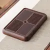 Bandeja de Té de Palisandro para Uso Doméstico, Modelo Nuevo 2026, Juego de Té Kung Fu, Madera Maciza Drenaje de Agua y Almacenamiento de Agua Mesa Pequeña de Té para Secado