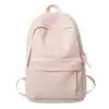 Bolsa de Ombro Dupla Cor Sólida Estilo Simples Unissex Estudantes Grande Capacidade Leve Cor Sólida Mochila Escolar Mochila Diária Novo Estilo 2026