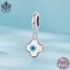 Aifulu Original Personalizado Trevo de Quatro Folhas Olho de Hórus Pingente Prata Esterlina S925 Joias DIY Acessórios de Contas Soltas Atacado