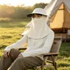 Chapéu de sol com viseira facial destacável para drop-shipping, chapéu de proteção solar de rosto inteiro com topo aberto para mulheres, chapéu de sol com proteção UV para atividades ao ar livre