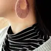Atmósfera de Otoño e Invierno Pendientes Trenzados de Lana Coloridos Difuminados para Mujer Pendientes de Aro Coloridos Morandi Diseño de Nicho para Mujer