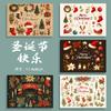 Tarjetas de Felicitación Navideñas Transfronterizas en Inglés, Bendiciones Festivas, Recuerdos, Regalos, Decoraciones Florales de Pared, Tarjetas de Agradecimiento