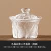 Crystal Cloud Mist Three Caili Bowl Chinês Único Vidro Tigela de Chá com Tampa Não Quente Kung Fu Jogo de Chá Casa Tigela de Chá
