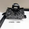 Pinza de Garra con Lazo Completo de Diamantes de Imitación de Lujo Ligero Coreano, Clip Brillante de Diamantes de Colores de Estilo de Lujo Ligero de Gama Alta, Accesorio para el Cabello