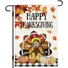 Bandera de Lino de Doble Cara Popular Transfronteriza de Calabaza y Espantapájaros de Acción de Gracias Personalizada para Decoración de Patio Bandera de Jardín