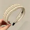 Diadema retro de corona alta para mujer, simple y elegante, diadema de ala ancha que no estrangula el cabello, accesorio para el cabello de moda estilo coreano