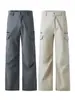 Ropa para Hombre Muqiu 2026 Nuevos Pantalones de Trabajo Lavados Estilo Retro Americano para Hombre, Corte Holgado, Pantalones Casuales de Línea A Desgastados