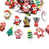 Parche de PVC con pegamento suave para funda de teléfono con dibujos animados de Papá Noel, horquilla para el pelo para niños, tocado, accesorios para el cabello, adornos navideños