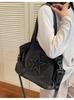 Bolsa Multifuncional Fosca Personalizada Transfronteiriça 2025 Nova Bolsa para Deslocamento Feminina Retrô Simples de Grande Capacidade Tote Bolsa de Ombro