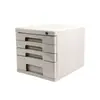 Gabinete de Archivos A4 de Cuatro Niveles Personalizado con Cajones de Plástico y Cerradura, Gabinete de Archivos para el Hogar de Múltiples Niveles