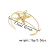 Pulsera de Metal Abierta con Forma de Estrella de Mar Exagerada, Nuevo Estilo Festivo Transfronterizo Europeo y Americano, Accesorio de Mano Versátil Estilo Bohemio de Playa