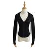 YPFF moda roupas femininas estilo europeu e americano casaco de volta cinta outono e inverno Novo zíper com capuz camisola da moda com capuz