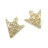Pin de Solapa Triangular con Patrón Retro Europeo y Americano, Accesorios de Moda para Hombre y Mujer, Broche de Solapa con Corona Calada