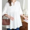 Nuevo Producto 2026 Coreano Comercio Exterior Estilo Japonés Sudeste Asiático Talla Grande Blusa de Encaje Capa Base Camiseta de Manga Media Corte Holgado