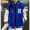 Chaqueta de Béisbol Americana para Hombre Primavera y Otoño Marca de Moda Scruffy Cool High Street Estilo Hong Kong Ropa de Abrigo Adolescente Estilo Academia Chaqueta Casual