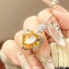 Novo terno jóias jóias anel colar colorido zircônio nicho high-end luxo amarelo diamante rosa diamante senhoras atacado bens
