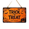 Nuevo producto transfronterizo: Decoración plana de madera para ambiente de fiesta de Halloween, adorno colgante para exteriores para patio y recibidor