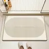 Tapete de Chão de Lama Diatomácea Estilo Minimalista Tapete de Entrada Borda Retrô Entrada Doméstica Sala de Estar Antiderrapante Resistente ao Desgaste Resistente à Sujeira Tapete para Pés