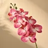 Flor artificial Phalaenopsis molhada impressão 3D alta qualidade branca 9 diy presente único manual borboleta biônica flor