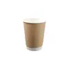 Copos de Café Descartáveis Atacado, Copos de Papel Kraft Espessados de Camada Dupla, Copos Isolados e que Mantêm o Calor para Leite de Soja, Copos Vazados para Água