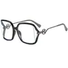 Monturas de Gafas Personalizadas de Metal Hueco de Estilo Europeo y Americano Transfronterizas, Multicolor, Estilo Ins, Ojo de Gato, Moda, Gafas Sin Graduación