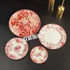 Venta al por mayor transfronteriza Vajilla de Porcelana Ósea Dijia Serie Ruyi Tigre Plato para Comida Occidental de Hotel Plato para Bistec Plato para Taza Plato para Bol Cuchara Vajilla