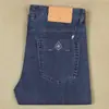 Jeans finos rectos para hombre de primavera y verano, corte holgado, mezcla de lyocell, cintura media-alta, tiro profundo, pantalones casuales de negocios