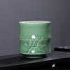 Montaña Vacía Xinyu celadón Longquan taza china simple creativa con forma de hoja de bambú taza con forma de bambú vintage cerámica hogar taza de agua taza de té