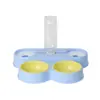 Tazón de plástico para gato tazón para perro dispensador automático de agua para beber protección del cuello tazón de comida para gato Tazón de comida para gato Tazón para mascota tazón doble Suministros para mascotas