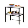Mesa de cocina, mesa de corte, estante multicapa para microondas, banco de trabajo, estante de almacenamiento de cocina simple, estantería, estante de almacenamiento