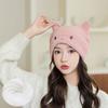 Gorro de otoño e invierno para mujer, gorro de punto, para circunferencia de cabeza grande, gorro de confinement posparto, gorro de punta, para verse la cara lindo, gorro para el frío, gorro de montón