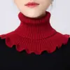 Estilo Novo Outono e Inverno Cachecol Feminino Gola Falsa Protetor de Pescoço para Calor e Proteção contra Frio Gola de Suéter Gola Alta de Tricô Versátil para Mulheres