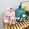Mochila infantil decoración de oso estudiante viaje compartimento almacenamiento mochila fábrica al por mayor Niños y Niñas linda mochila escolar