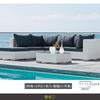 Sofá de exterior para patio, terraza, balcón, impermeable, protector solar, mesa y silla de ratán para jardín, sofá de ratán informal personalizado para exteriores