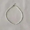 Collar de piedra natural facetada, cadena para la clavícula, gargantilla de luz de luna blanca, gargantilla bohemia corta de color liso, accesorio para el cuello