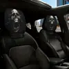 Funda para reposacabezas de coche con estampado personalizado de calavera oscura rugiente clásica, universal para interiores de coche, se puede personalizar con etiquetas y fabricar bajo pedido con imágenes proporcionadas